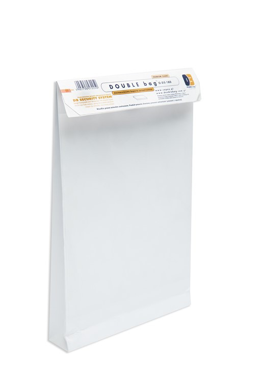 Koperta rozszerzana biała Double Bag 1szt. 20x31x4